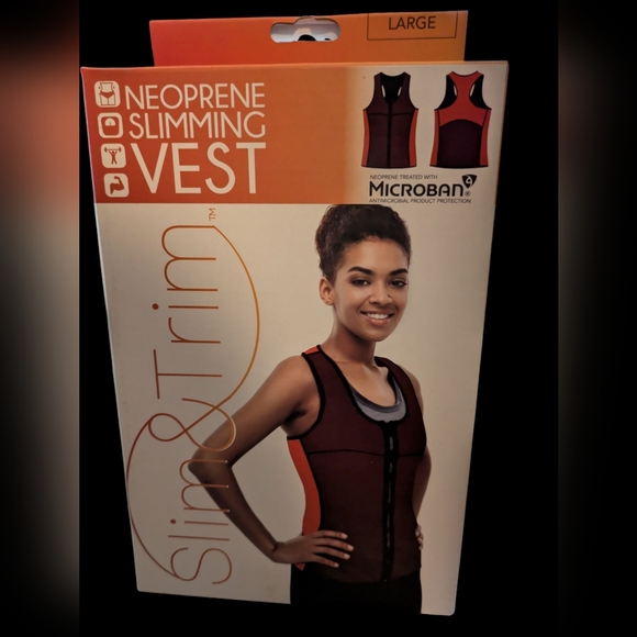 Microban Neoprene Slimming Vest - Black and Red size Large - Picture 1 of 2